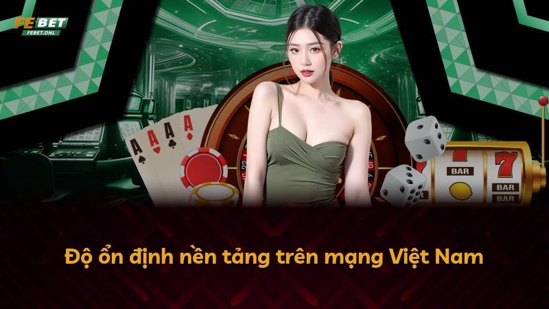 Độ ổn định nền tảng trên mạng Việt Nam