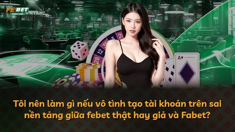 Tôi nên làm gì nếu vô tình tạo tài khoản trên sai nền tảng giữa febet thật hay giả và Fabet?